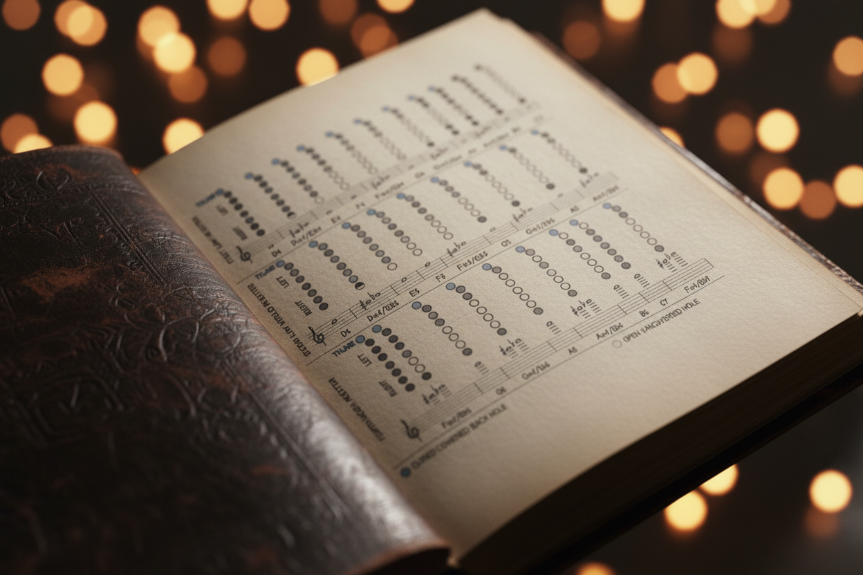 Fingering Chart – Bulgarian Kaval in D by Zhivko Vasilev